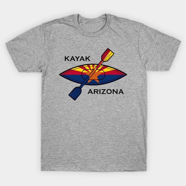 Kayak Arizona Flag T-Shirt by esskay1000